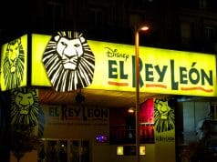 Musicals Madrid 2023. Prices and where to buy tickets The Lion King musical billboard in Gran Vía, Madrid