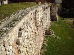 Madrid - Remains of the Muslim wall in Cuesta de la Vega